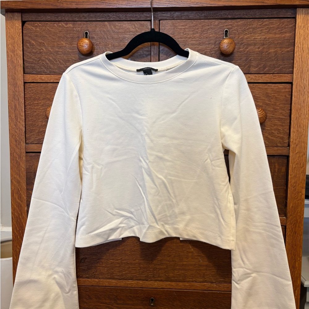 Women's Cream Long Sleeve Top